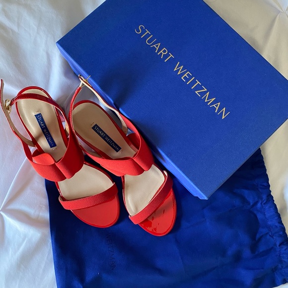 Stuart Weitzman red shoes - Picture 1 of 4